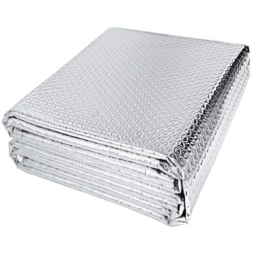 YoleShy Double Reflective Insulation RV Window Insulation for Summer Heat Reflective Window Film for Roof, Car, Garage Doors, 24 in X 10 FT
