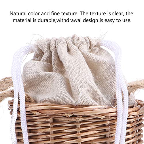 Cesta de flores BesPORTBLE, vintage, retrô, para casamento, dama de honra, salgueiro feito à mão, ce