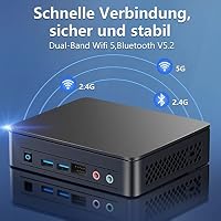 Intel/Asus Mini PC NUC 11 Essentiall mit 11th Gen N5105 bis zu 2,9 GHz, Mini Desktop Computer 8GB RAM, 256GB SSD, Windows 11 Pro Desktop Computer Dual 4K UHD HDMI WiFi Bluetooth v5.1 – Ansicht 7