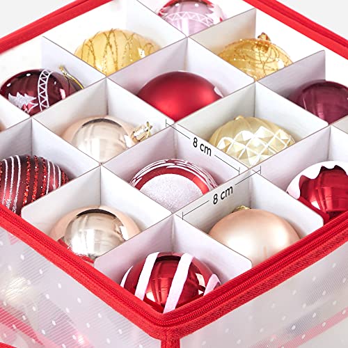 SONGMICS Aufbewahrungsbox für Weihnachtskugeln, 64 Fächer, Kunststoff – Ansicht 3