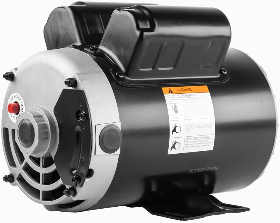 3.7 HP 3450 RPM, 56 Frame, 230V, 17.2Amp, 5/8" Shaft, Single Phase NEMA Air Compressor Motor