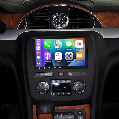 PHEZEN 8 inch Touchscreen Car Stereo Fit for Buick Enclave 2008-2012, Android 13 Double Din Car Radio with Carplay & Android Auto in-Dash Navigation BT Mirror Link WiFi Backup Camera 2+32G