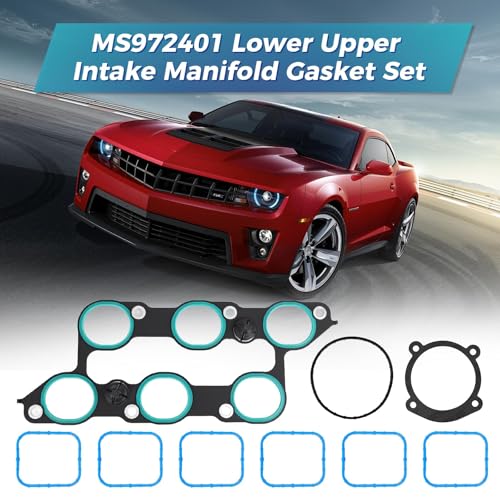 Image of MS972401 Lower Upper Intake Manifold Gasket Set, Compatible with G MC Acadia 3.6L 2009-2016, Compatible with Buick Enclave 3.6L 2009-2017, Buick Lacrosse 3.6L 2012-2016, Replace MS19932