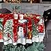 LEWARAN Christmas Round Tablecloth 70 Inch, Christmas Decorations for Home Snowmen Red Table Cloth for Round Festival, Xmas Snowmen Tablecloths Cover Polyester Vintage for Winter Picnic Party Dinner