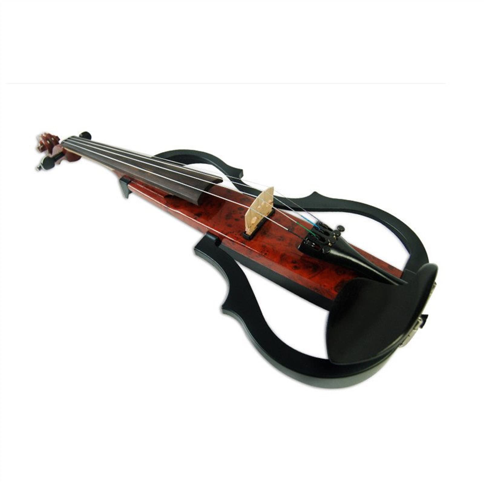 Violon Student Violino Elettrico Full Size 4/4 Corde Violino Silenzioso in Legno Massello con Raccordi in Ebano con Custodia