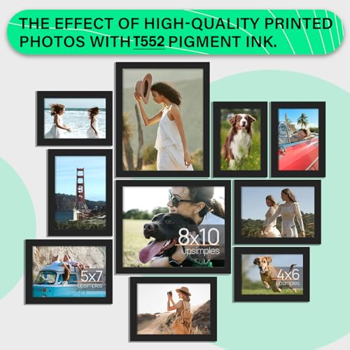 Image of Compatible for 552 Ink Refill Bottles 6 Pack (NotSublimation Ink) Compatible Replacement for Epson Ecotank Photo ET-8550 ET-8500 ET8550 ET8500 8550 8500 Printer, T552 Ink (BK Pigment, PB C M Y GY Dye)
