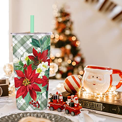 NymphFable 20oz Navidad Flor Taza Termo Cafe para Llevar Taza Termica Acero Inoxidable Taza Personalizada - Imagen 8
