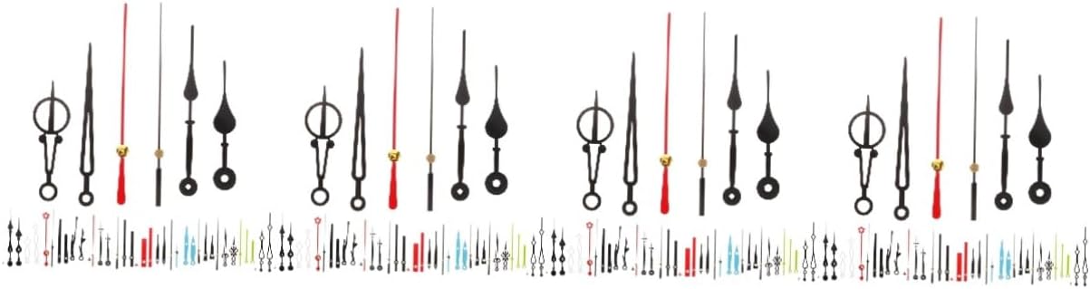 60sets Plastic Clock Hands Replacement for Wall Clock Movement Silent Design for Repair Lightweight and Easy to Install Compatible Various Styles