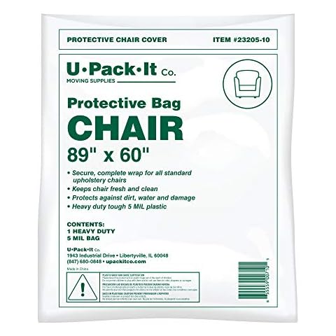 Chair Furniture Cover Plastic Bag for Moving and Storage Cover