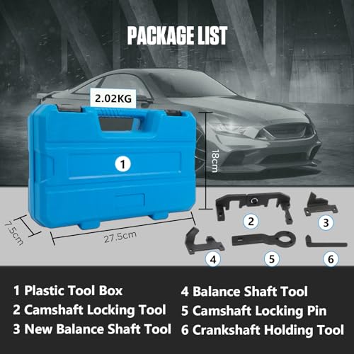 PARAOUTIL Motor-Einstellwerkzeug Satz, 5-teilig Zahnriemen Werkzeug für Citroen C3 EBO EB2 1.0 1.2 VTI | für Peugeot 208 308 | für PSA | für Nockenwellen Motor Zahnriemen Wechsel Arretierung