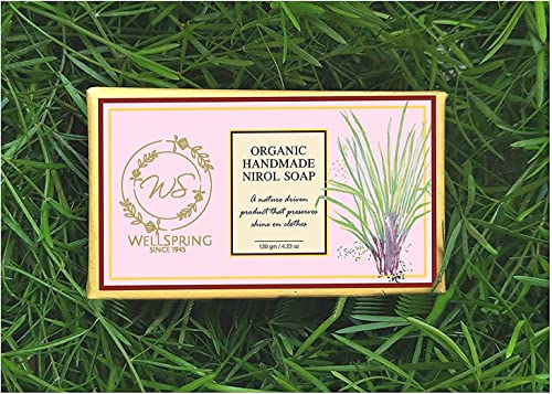 Image of Wellspring (Pack of 20) Nirol Natural Washing Laundry Soap Bar | Veg, Organic And Chemical Free| Baby Safe| For Sensitive Skin| Lemongrass Fragrance (2400 Grams)