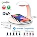 Produktbild LED Nachttischlampe mit Ladefunktion, Oeegoo LED Nachtlampe Dimmbar Touch Control Schreibtischlampe, RGB Farbwechsel Stimmungslicht, 10W Qi Ladestation für Samsung/iPhone/HUAWEI (mit QC 3.0 Adapter)