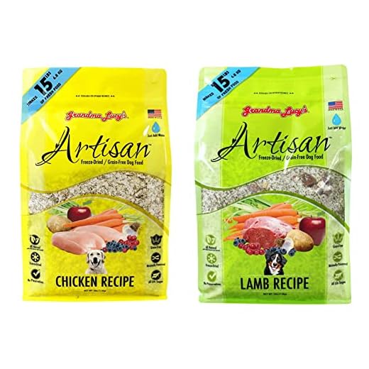 Grandma Lucy's Artisan Dog Food, Grain Free and Freeze-Dried - Chicken & Lamb, 3Lb Bag