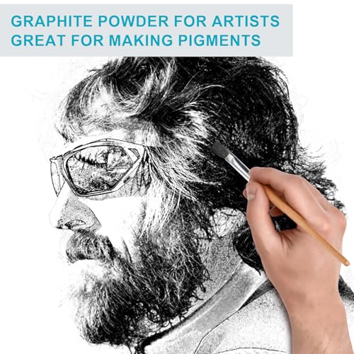 Image of 2LBS Pure Graphite Powder,3000 Mesh Microfine Dry Graphite Lubricant Powder for Locks,Pinewood Cars,Bearings,Reels,Sketches,Paintings