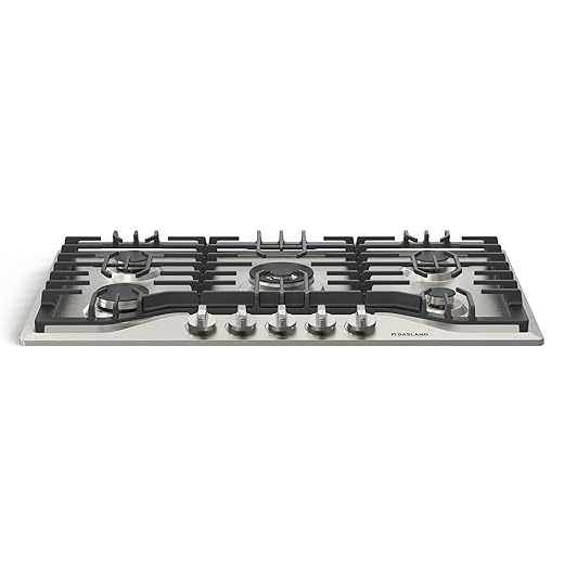 GASLAND 36 Inch Gas Cooktop, PRO GH2365SF 5 Italy Sealed Burner Propane Stovetop, NG/LPG Convertible Gas Cooktops, Plug-in with Thermocouple Protection, CSA Certified, Stainless Steel