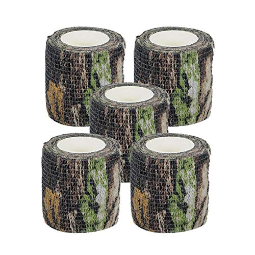 Omenluck - Confezione da 5 nastri autoadesivi mimetici in tessuto non tessuto