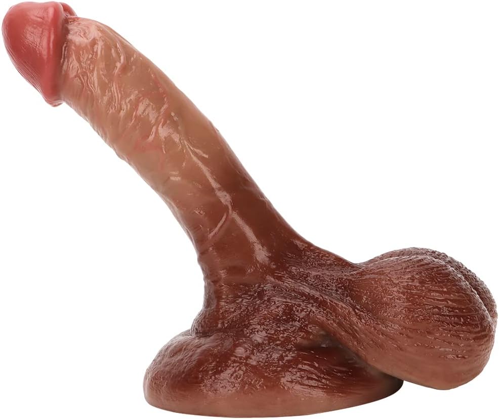 Realistic Big Dildo with Strong Suction Cup Lifelike Dildo for Hands-Free Play Realistic Penis for G-Spot Stimulation Anal Dildos Sex Toys for Women and Couple(Medium)