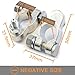DLronwey Battery Terminal Connectors,Military Spec Positive Negative Heavy Duty Battery Terminals with 4 pcs 2 Gauge 3/8