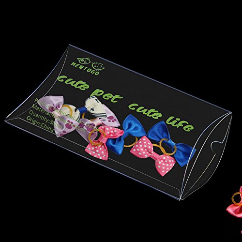 MEWTOGO 30 pcs/15 Pairs Dog Hair Bows with Rubber Bands-Pet Hair Accessories for Girl Puppy Small Dogs (Rubber Band) - Image 2