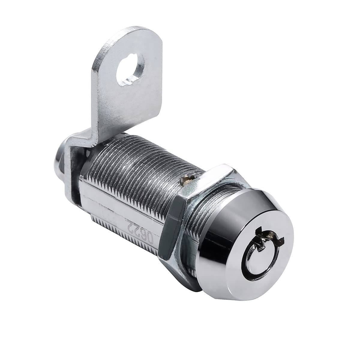 WOOCH Cerradura de leva tubular, con llave igual extraíble, compartimento para caravana, cerradura de almacenamiento para armario (1-1/2 pulgadas 90°, acabado cromado, paquete de 4)