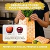 Beeswax Wrap Storage Bag by BeeBAGZ | Made In Canada | Reusable Food Storage Bags, Pack of 2, Plastic Free Biodegradable Food Wrap Alternative, Snack Pack, 1 Small + 1 Medium, (Multicolors) #2