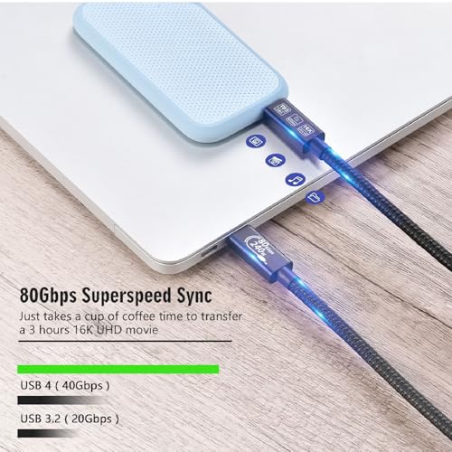 Cable USB 4 80Gbps para solucionar las transferencias lentas en portátiles y tabletas 2