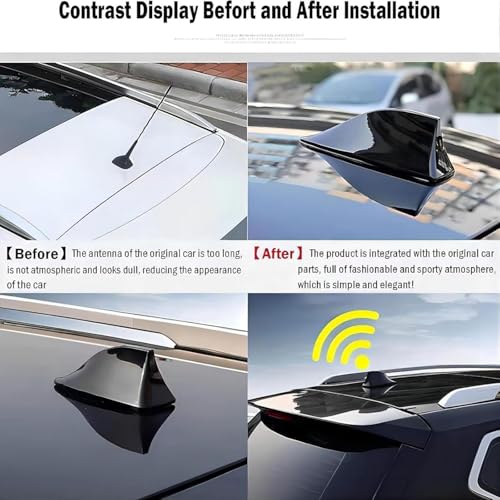 Antena de tiburón autoadhesiva negra para renovar el techo de tu Abarth 695 Competizione 4