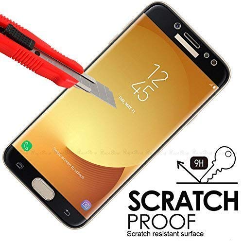 Image of Screen Protector for Samsung Galaxy A7 (2016) | A710 (Black) Tempered Glass Edge-to-Edge 6D Screen Guard With Installation Kit