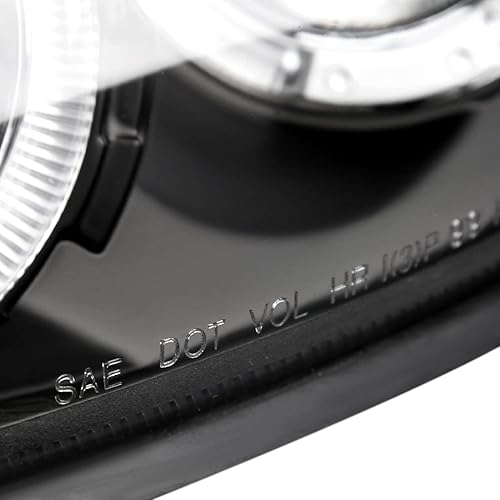 Miniatura 9 de SPEC-D TUNING Faros delanteros LED para proyector color negro, compatibles con Dodge Neon 2000-2002, Plymouth Neon 2000-2002, conjunto de faros