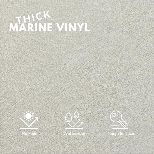 Premium Marine Vinyl Fabric for Outdoor Upholstery – Durable Faux Leather for Boats, Automotive, DIY Projects – 1 Yard Cut (36" x 54", Off White) 3 Premium Marine Vinyl Fabric for Outdoor Upholstery – Durable Faux Leather for Boats, Automotive, DIY Projects – 1 Yard Cut (36" x 54", Off White) - Image 2