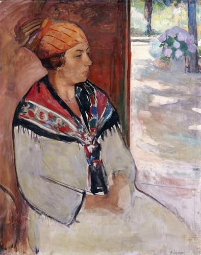 Peintures Femme au bandansn Henri Lebasque : Idéal pour Décoration Murale de Salon