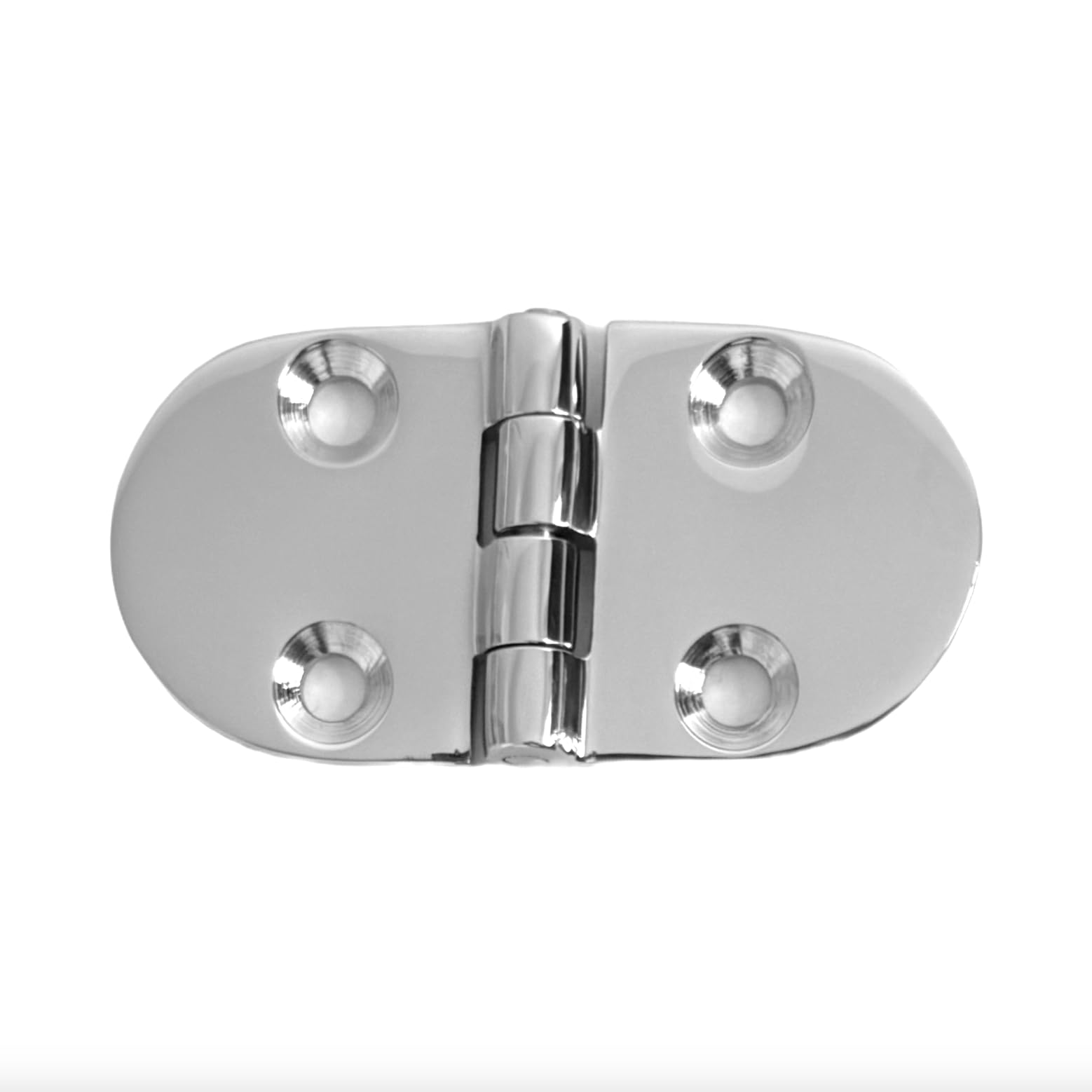 HS0087 Stainless Steel Hinges Double Half Round Hinge Bracket Hinge Steel Heavy Duty Stainless Steel V4A AISI 316 Opening Angle Top 80 x 40 x 4.5 mm Corrosion Resistant Seawater Resistant (Pack of 2) - Image 2