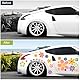88 PCS Autoaufkleber,Blume Auto Aufkleber,Blumen Auto Dekorationen Zubehör Car Sticker Deko Vinyl Wandaufkleber Fenster Aufkleber für Geländewagen Wohnmobil Karosserie Seitentür Kofferraum
