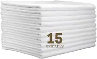 Pano de Prato Branco Liso 15 unidades Pano de Copa Cozinha Guardanapo Louça Premium