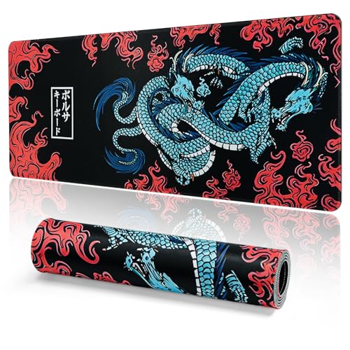 YUWLDD Tapis de Souris XL - 800 x 300 mm - Tapis de Souris de Jeu - sous-Main de Table Grande Taille - Améliore la précision et la Vitesse