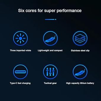 Flashlight Led USB RECHARGEABLE-Ultra Powerful Bright Mini Size Flashlight [Energy Class A++]Media Lamp Earthquake,Police,Gendarmerie,Police,Watchman (HIGH BRIGHTNESS) [Energy Class A++]