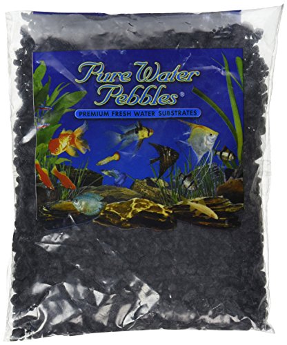Pure Water Pebbles Aquarium Gravel, 2-Pound, Jet Black