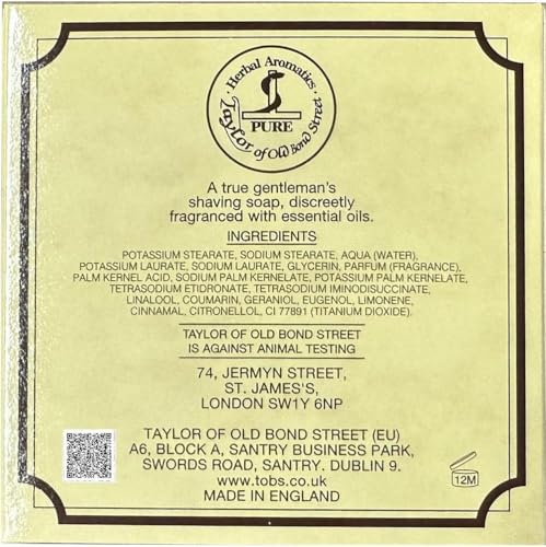 Taylor of Old Bond Street Men's Sandalwood Shaving Soap, Wood Bowl, 3.5 oz image 5