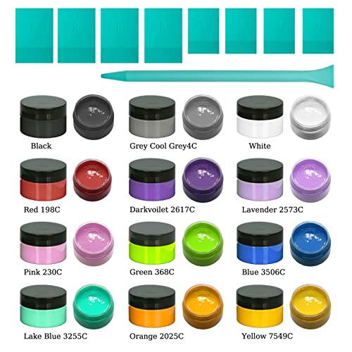 12 colorand 9 mini squeegees chalk paste paint for stencilschalk paste set for mush stencilsmesh transfer furniture diy home decoration