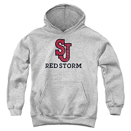 LOGOVISION St. John's University Official Red Storm Logo Youth Kids Boy/Girls Pull-Over Hoodie Sweatshirt