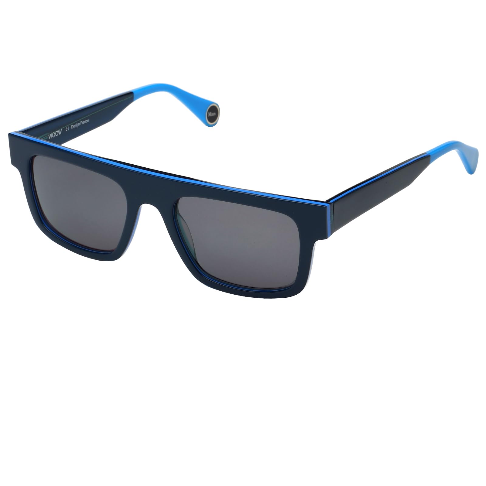 WOOW Solid Square Men's Sunglasses Super Man 2 8718 S |53| Grey Color Lens