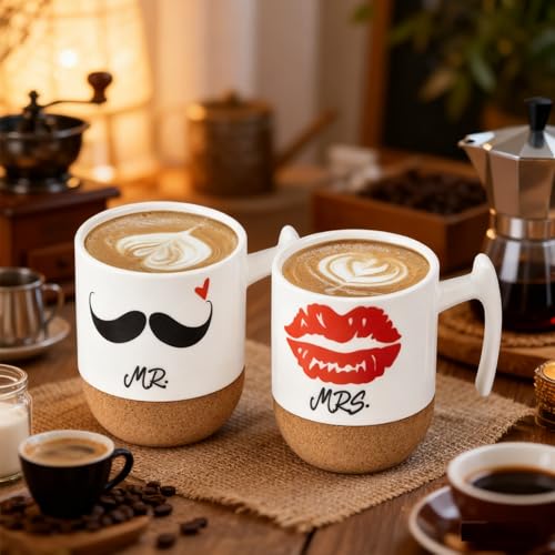 Love-KANKEI | Kaffeetassen Set mit Korkboden - 7