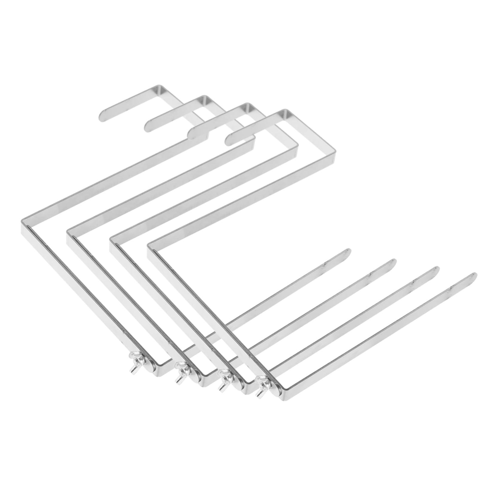 HOOTNEE 4pcs Adjustable Metal Cemetery Wreath Holder for Headstone Secure Flower Hanger for Memorial Decorations Effortless Setup Fits Various