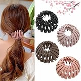 Beaumoment, pinza para el cabello Beaumoment Bird Nest, 4 pinzas para el cabello mágicas Bird Nest para mujeres, pinza para el cabello mágica Bird Nest (4 piezas-D)
