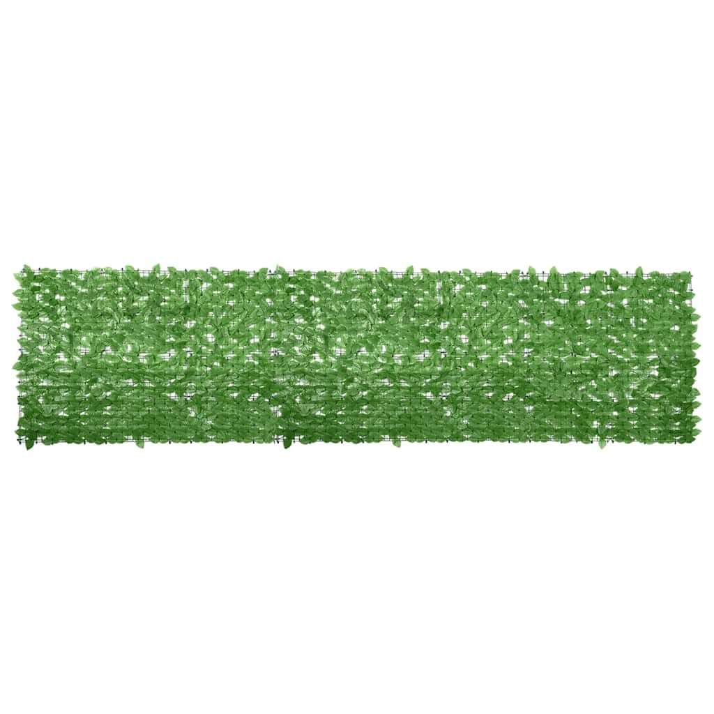Écran de balcon feuilles vert 400x100 cm brise-vue pour terrasse