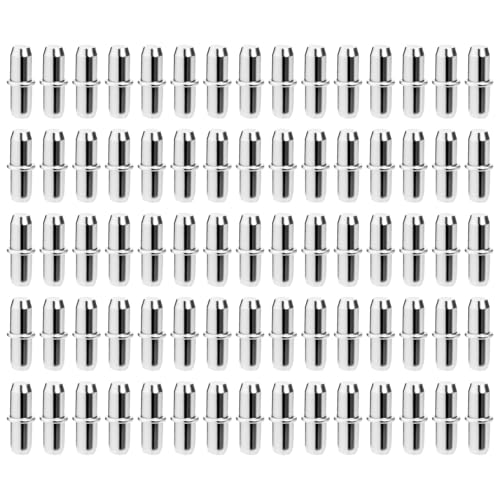 75 Clavijas de Escuadras para Estanterias, Clavijas de Soporte Baldas Armarios Estanteria, pasadores de Soportes para Baldas, Soporte de Estante Cilíndricas, soportes para Estantes Muebles, 5x17mm
