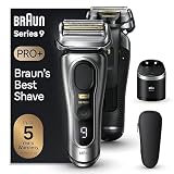Braun Series 9 PRO+ Electric Razor for Men, 5 Pro Shave Elements & Precision Long Hair Trimmer, 6in1 SmartCare Center, Wet & Dry Electric Razor for Smooth Skin with 60min Battery Runtime, 9567cc