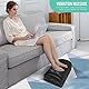 Snailax Fußstütze Schreibtisch mit Wärme, Fußauflagen unter dem Schreibtisch mit Vibrationsmassage, Fußhocker Fußkissen Footrest mit doppel-einstellbare Höhe, Fußwärmer ergonomischer Home Büro