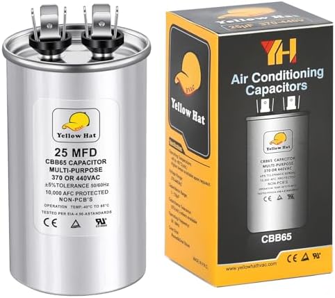 25 uF 25 MFD ±5% 370V/440V CBB65 Run Round Capacitor for AC