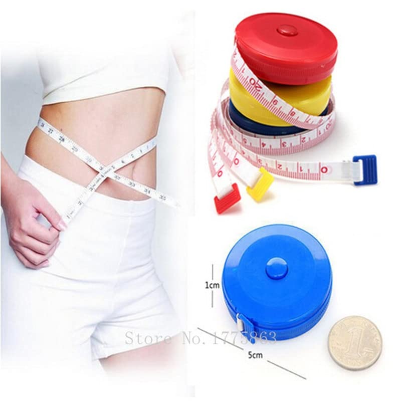 60 inch New Retractable Ruler Tape Measure Sewing Cloth Dieting Tailor 1.5M Random Color AA7541